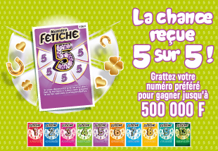 Mini ticket jeu à gratter inscriptible Jour de chance